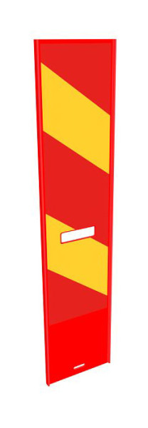 Schake klembaken voor EURO, afzethekwerk type 2/3, afgedekt met folie type RA1/A, eenzijdig, rechts gericht, folie: 800x 200 mm, rood/geel, 36050SKR
