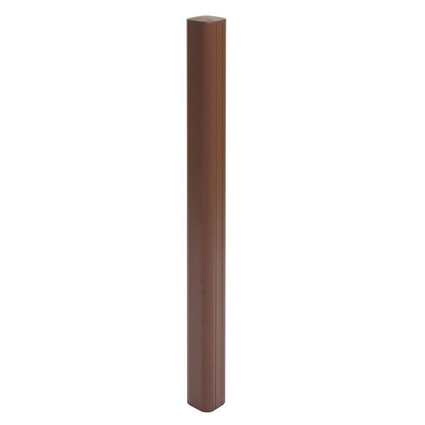 Mendler aluminium paal Sarthe WPC schutting, paalpaal, insteeksysteem, 98cm, bruin, 76250