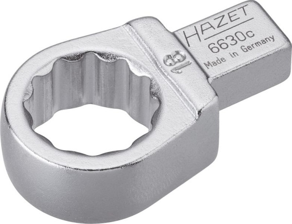 Hazet ringsleutel, insteekvierkant 9 x 12 mm, uitwendig dubbel zeskant trekprofiel, 18 mm, 6630C-18