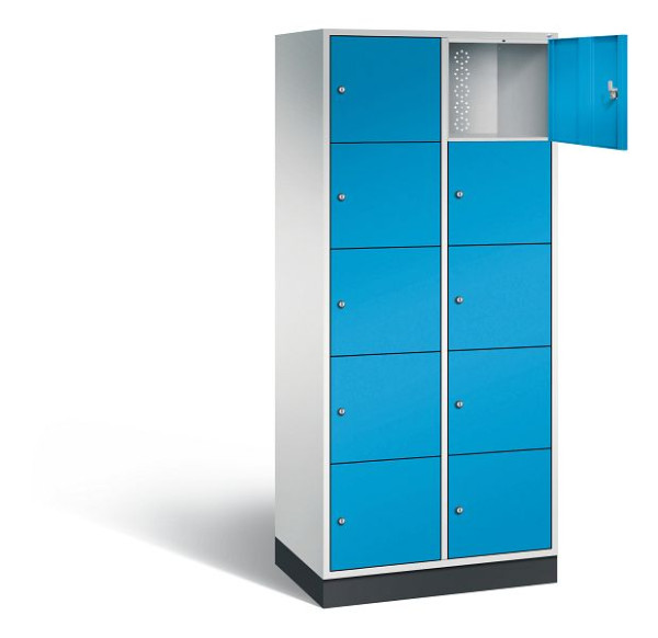 C+P XL lockerkast Intro, H1950xW820xD490mm, kleur: lichtgrijs / lichtblauw, 8570-202 S10036