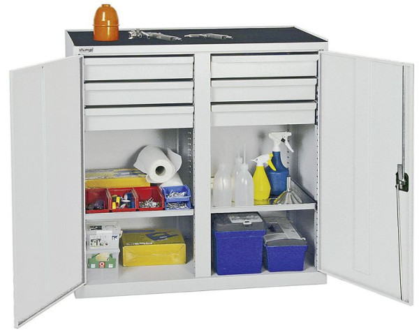 stumpf gereedschaps- en materiaalkast serie 2000, 7035/7035, 6 laden, tussenwand, 2 legborden, 2002607