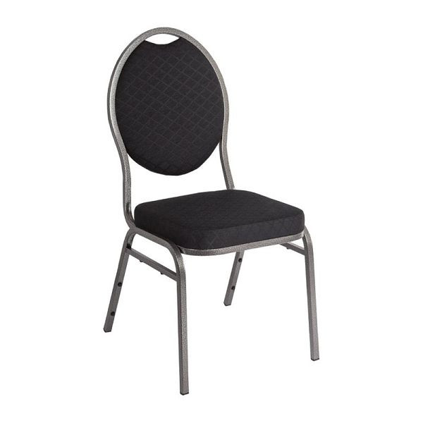 Bolero banketstoelen met ovale rugleuning zwart, VE: 4 stuks, CE142