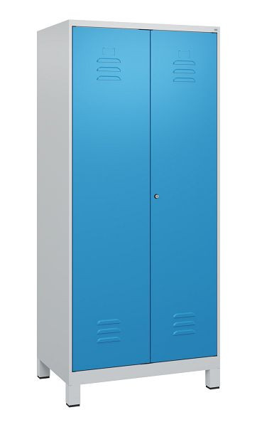 C+P luierkastje Classic PLUS SW, voeten, 2 vakken, 1800x800x500mm, 7035/5012, cilinderslot, 0800127-22 S10019