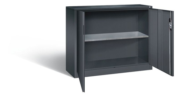 C+P gereedschapskast Acurado, H1000xB1200xD400mm, kleur: zwart-grijs, verzonken handgreep, 8830-000 S10208