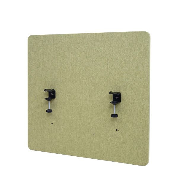Mendler HWC-G75 akoestische tafelwand, privacyscherm kantoor, prikbord, dubbelwandig stof/textiel, 60x65cm groen, 71939+71943