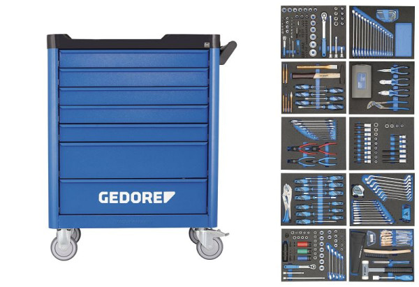 GEDORE gereedschapswagen workster smartline met 308-delig gereedschapsassortiment, 2980347