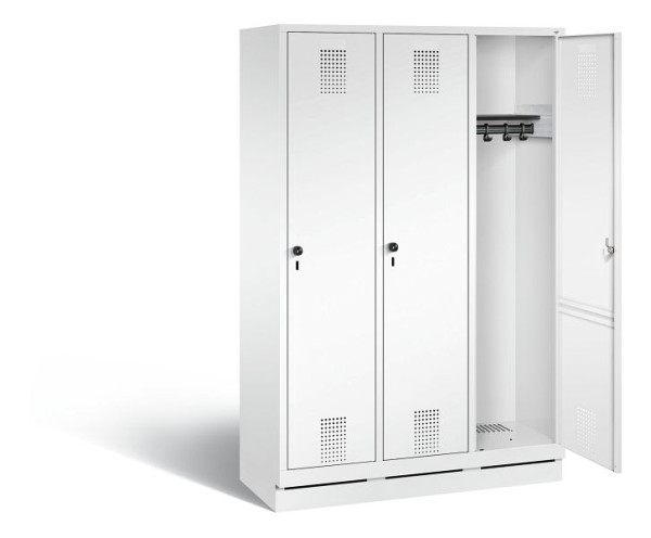 C+P garderobe Evolo, H1800xB1200xD500mm, kleur: verkeerswit, 48020-32 S10694