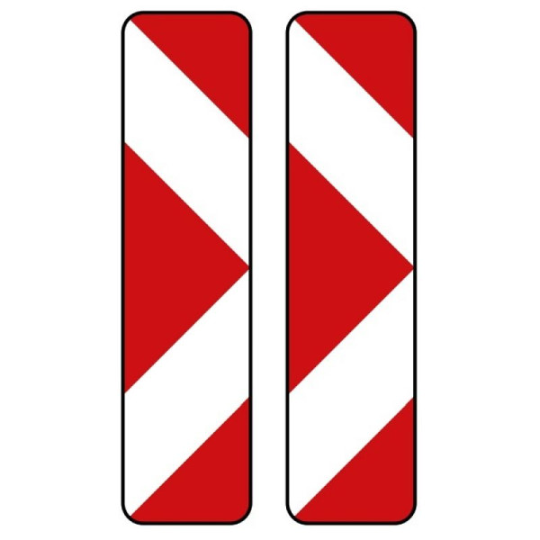 Steen HGS pijlbaken, dubbelzijdig, rechts/rechts wijzend nr. 605-43, RA2/platte vorm 3mm, 605-43-123