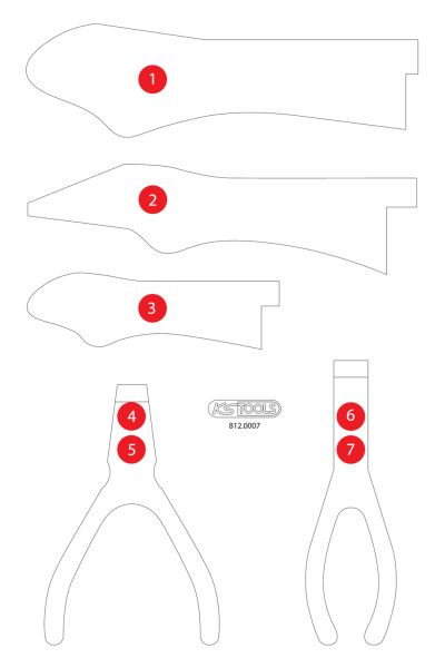 KS Tools Leeg schuiminzetstuk voor 812.0007, 812.0007-97