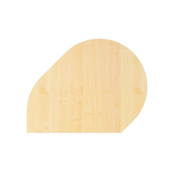 Hammerbacher aanbouwtafel HA81, 80 x 103 cm, blad: esdoorn, 25 mm dik, aanbouwtafel met onderstel in zilver, werkhoogte 68,5-81cm, VHA81/3/S