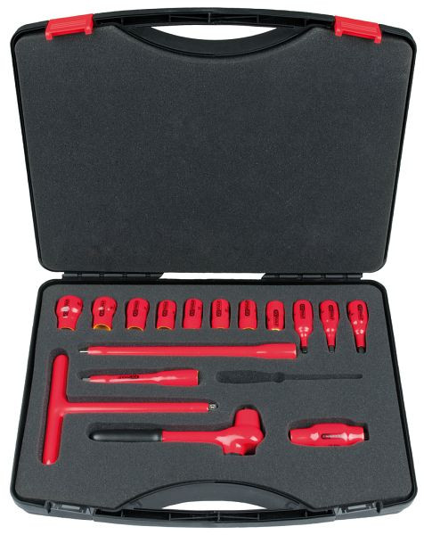 KS Tools 3/8" dopsleutelset met geïsoleerd gereedschap, 16-delig, 117.1882