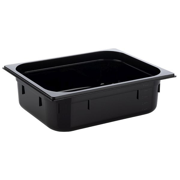 APS GN 1/2 bak, 32,5 x 26,5 cm, diepte: 100 mm, polycarbonaat, zwart, 5,9 liter, 82065