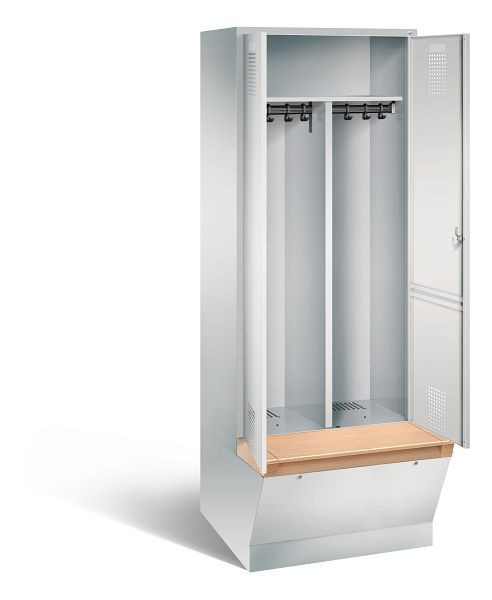 C+P zwart wit kastje Evolo, H2090xW810xD815mm, kleur: lichtgrijs, 48056-22 S10119