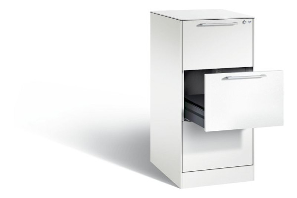 C+P archiefkast Asisto, H1010xB440xD600mm, kleur: verkeerswit, beugelgreep, 146245-321 S10012