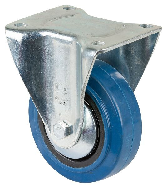 BS rollen transportrol, wielbreedte 32 mm, wiel-Ø 100 mm, draagvermogen 200 kg, blauwe elastische banden, kunststof wiellichaam, rollager, LS510.B61.101