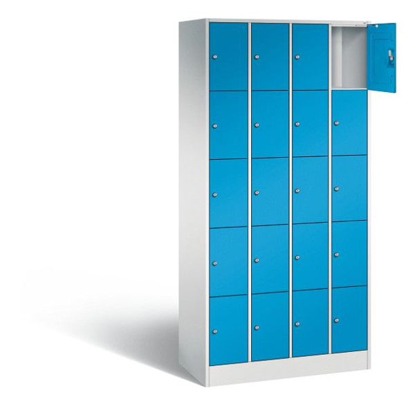 C+P lockerkast serie 8070, H1950xB900xD480mm, kleur: lichtgrijs/lichtblauw, 80700-40 S10004