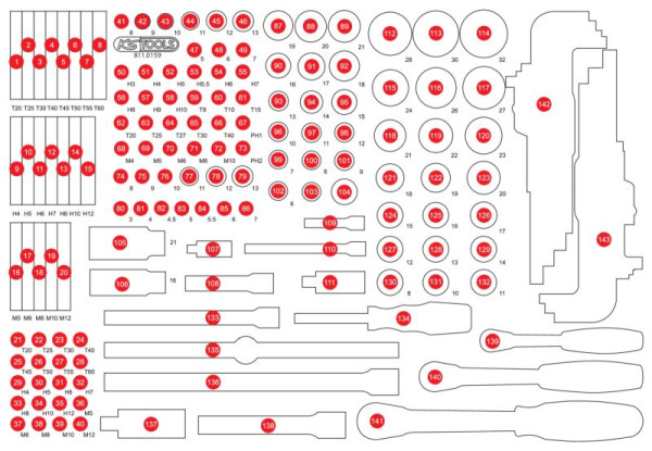 KS Tools Leeg schuiminzetstuk voor 811.0159, 811.0159-97