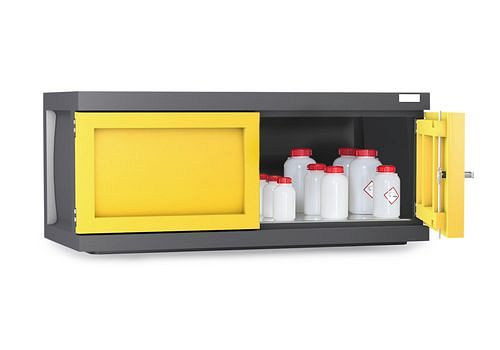 DENIOS boven- en bovenkast Polystore, kunststof, B 120 cm, 1 rooster, type PS-1211-A1