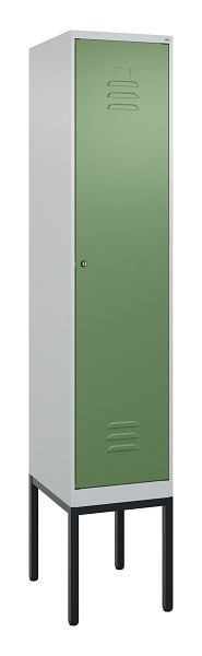C+P luierkluis Classic PLUS met middenwand, frame, 2120x400x500mm, 7035/6011, cilinderslot, 0800307-12F S10021