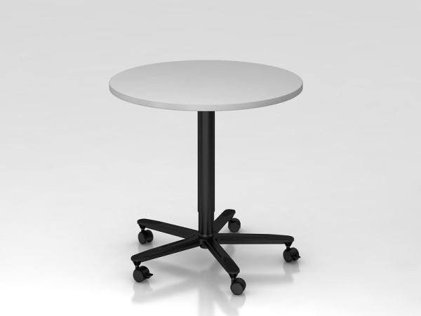 Hammerbacher kolomheftafel 80cm rond grijs/zwart, zwart frame, VST08/5/D