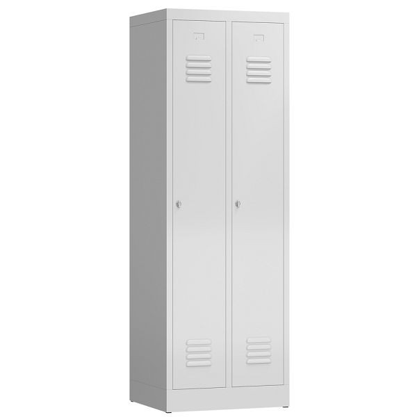 Lüllmann ClassiX kledingkast, 2 vakken, 1800 x 590 x 500 mm, lichtgrijs, X-510120