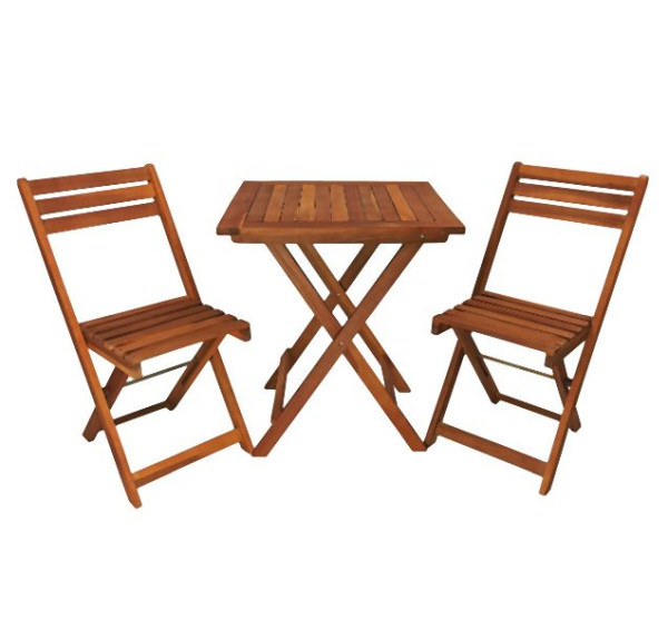 Metra Balkonset, Tisch mit 2 Stühle, braun, Bistroset, 10388