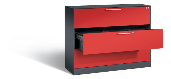 C+P hangarchiefkast Asisto, H1010xB1200xD435mm, kleur: lichtgrijs, beugelgreep, 146041-313 S10137