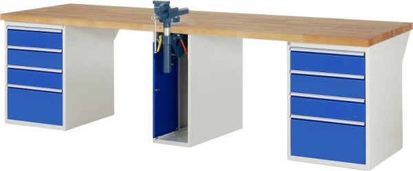 RAU werkbank serie 7000 - model 7510-0, B3000 x D900 x H890 mm, systeemonderstel B3000 x D850 x H850 mm, 03-7510A0-309B4M.11