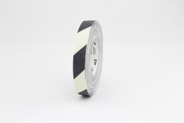 m2 antislipbekleding lichtgevend zwart/groen rol 25mmx18,3m, M1XR025183