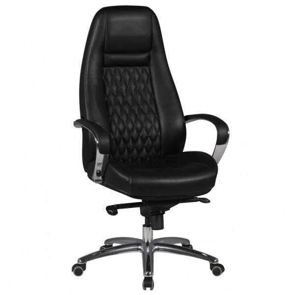 Amstyle bureaustoel Austin echt leer zwart, SPM1.298