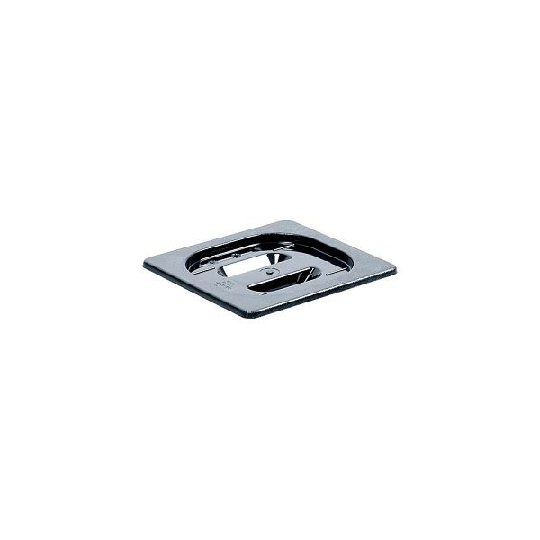 Stalgast GN deksel, polycarbonaat, zwart, voor GN 1/6 bakken, GN1216001