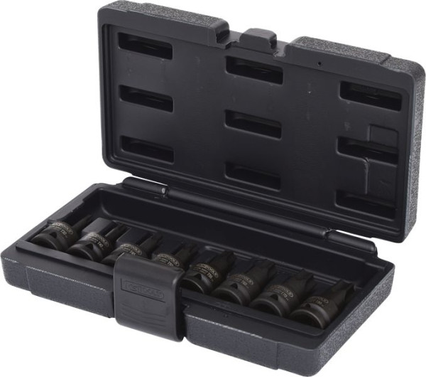 KS Tools 1/2" slagdoppenset Torx, 8-delig, T30-T80, kort, 515.1107
