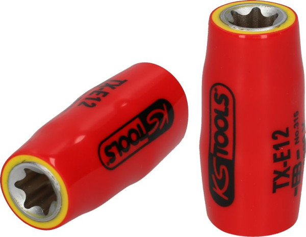KS Tools Torx E-dopsleutel 3/8" met beschermende isolatie, E4, 117.2376