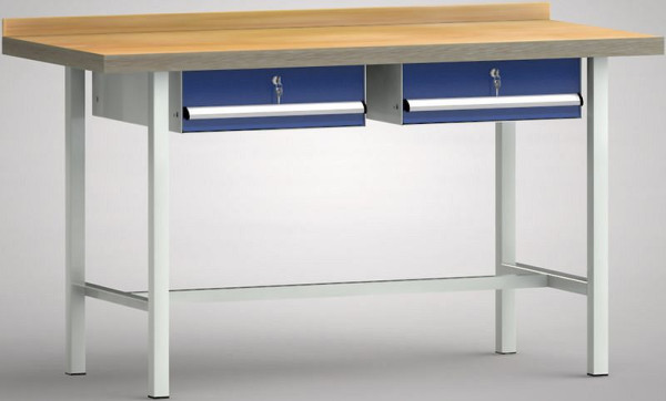 KLW standaard werkbank - 1500 x 700 x 840 mm L x D x H, WS001N-1500M40-E7004