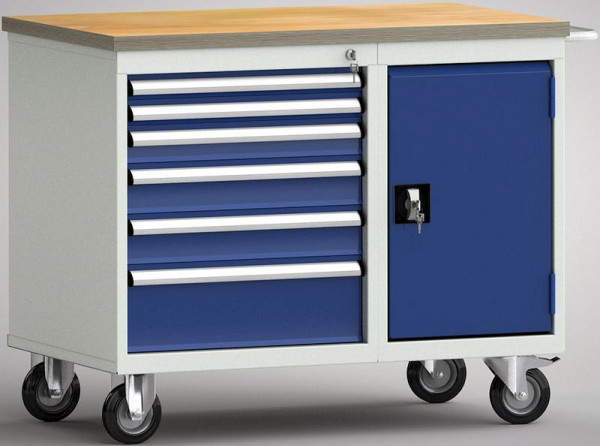 KLW professionele werkbank - 1000 x 620 x 840 mm L x D x H zonder achterbord, WP824N-1000M30SE1903