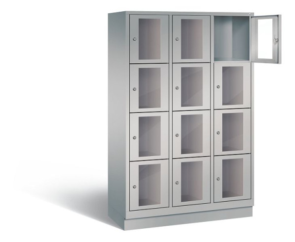 C+P lockerkast Classic, H1800xB1200xD500mm, kleur: wit aluminium, 8020A324 S10010