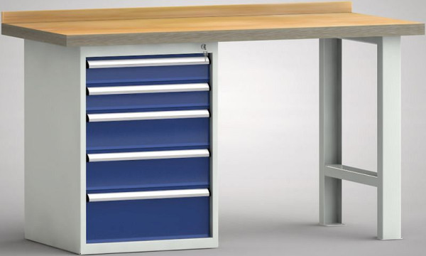 KLW standaard werkbank - 1500 x 700 x 840 mm L x D x H, WS515N-1500M40-E7027