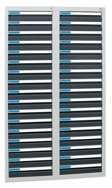 stumpf ladekast serie ESTA, RAL 7035/7016, 34 laden (34x100 mm), 7604171