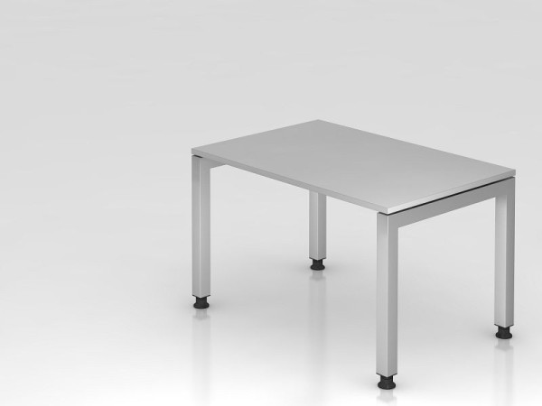Hammerbacher bureau U-voet vierkant 120x80cm grijs, rechthoekige vorm, zwevende plaat, VJS12/5/S