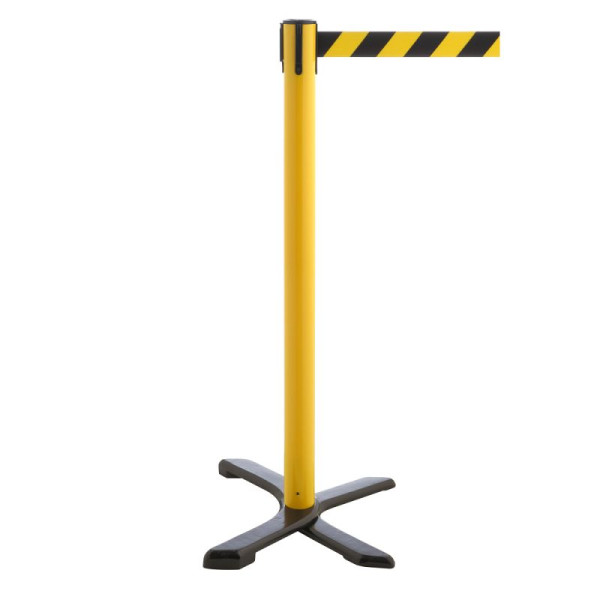 Stein HGS HGS personengeleidingssysteem -P-Line Compact-, geel, zwart/geel diagonaal (gearceerd), met bandeindstuk (standaard), 34868-1402