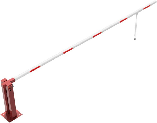 Schake handbarrière met gasdrukveer en pendelsteun, dagbreedte: 5000 mm, met driehoekslot, 415_51FPB