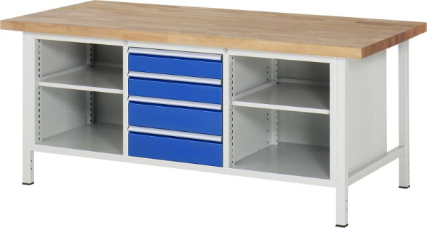 RAU werkbank serie 8000 - model 8566, B2000 x D900 x H840-1040 mm, 13-8566A2-209B4H.11