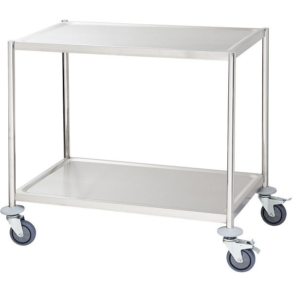 Stalgast serveerwagen met twee planken van elk 800x500 mm, zonder handgreep, LT0708002