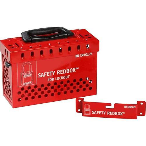 DENIOS REDBOX groepsslotkast, rood, inclusief muurbeugel, 311813