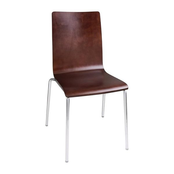 Bolero eetkamerstoelen, beuken fineer, donkerbruin, VE: 4 stuks, GR343