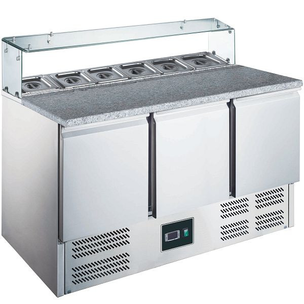 Saro pizzatafel met glazen blad model EPS 903 G, 465-1065