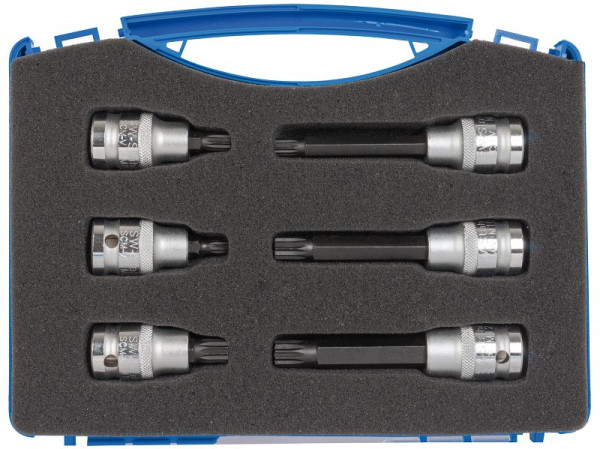 SW stalen schroevendraaierinzetstukken, 1/2", interne spline, M6-M12, 6-delig, S5106