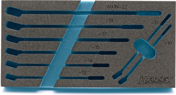 Hazet 2-componenten zachtschuim inleg, voor 163-292/8, afmetingen / lengte: 342 mm x 172 mm, 163-292L