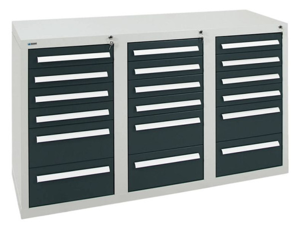 stumpf ladekast serie T-100 / 35-3, RAL 7035/7016, 18 laden (12x100, 6x200mm), 8153571