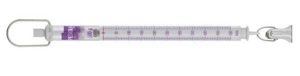 PESOLA veerweegschaal 500g, schaalverdeling 5g, Light Line, violet, met klem, 10500